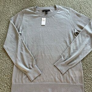 Banana Republic Lightweight Silver Metallic Thread Sweater